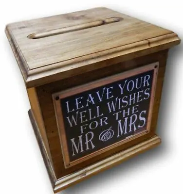 Wooden Wedding WISHING WELL Card Box Engagement Quality Handmade New • $70