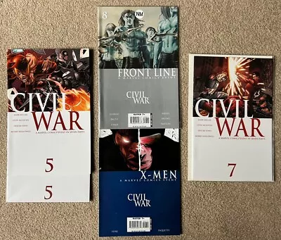🔥 Marvel 2006-07 Civil War Lot Of 5 X-men Frontline Civil War 5(x2) 7 • $4.99
