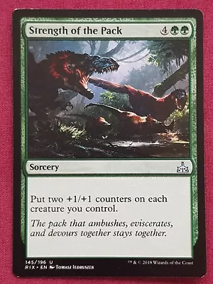 Magic The Gathering RIVALS OF IXALAN STRENGTH OF THE PACK Green Card MTG • $6.50