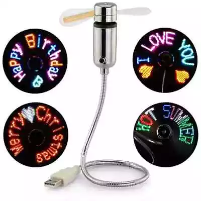 Creative USB Fan USB LED RGB Light Programmable Fan DIY Message Mini USB Fan • $21.45