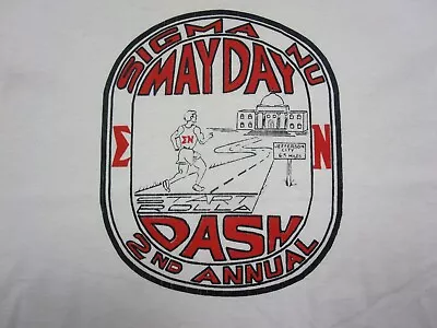 Vintage Marathon Running Shirt (L) 1980s Sigma Nu Fraternity Mayday Dash College • $19.98