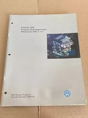 $17.95 • Buy 2002 VW Volkswagen Service Training Manual Passat W8 Bosch Motronic ME 7.1.1