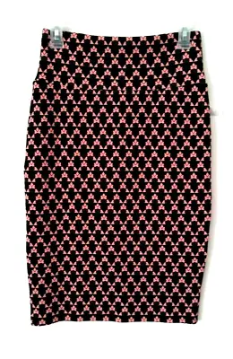 New Women's Lularoe Disney Minnie Mouse Multicolor Stretchy Pencil Skirt Size Xs • $24.99