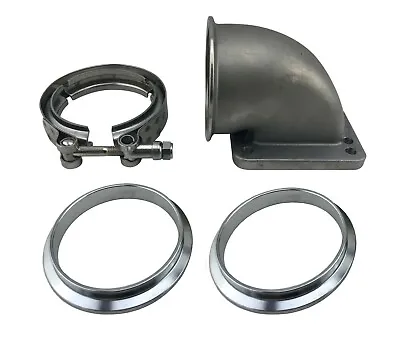 3  Vband 90 Degree Elbow Adapter Flange For Exhaust Manifold To T4 & T3 Turbo • $99.95