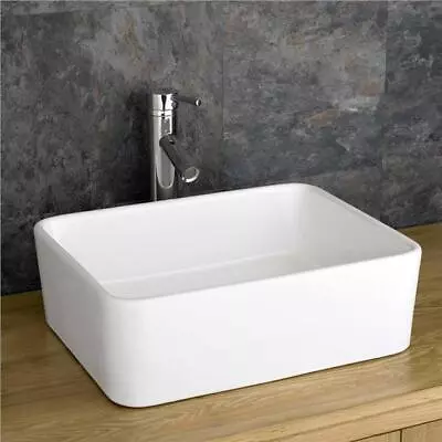 Belfast Style Bathroom Basin Rectangular Countertop Sink 480mm X 375mm Ceramic • £106