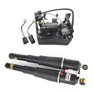 Rear Pair Air Suspension Shocks & Compressor For Cadillac Escalade Chevy Tahoe • $221.88