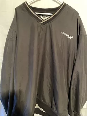 Golf V-Neck Long Sleeve Wind Shirt/Breaker Men's 2XL Aramark Logo • $21