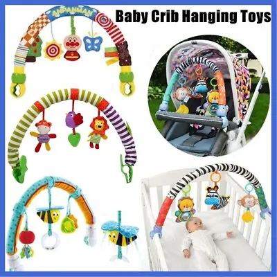 Baby Arch Pram Toys For Babies 0-6 Months Pushchair Pram Toy Rattle Hanging Crib • £7.39