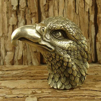 USA Brass Eagle Head Figurine Statue Home Office Decoration Animal Figurines • $27.88