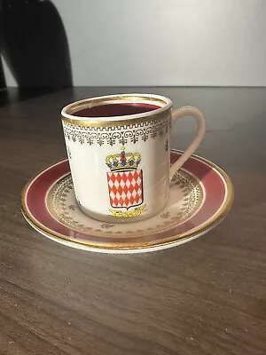 Vintage Monaco Monte Carlo Mini Tea Cup And Saucer Porcelains D’Art France • $15