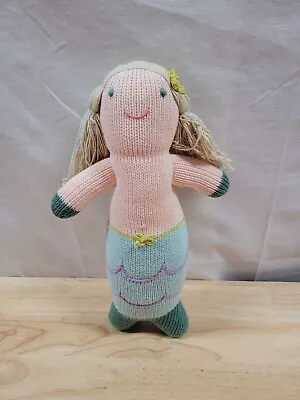 Blabla Mermaid Melody Plush Doll Hand Knit Baby Lovey Plush Doll Stuffed 12” • $5.35