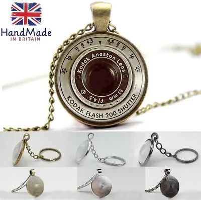 Vintage Camera Lens - Kodak - Photo Glass Dome Necklace Pendant Keyring • £7.99