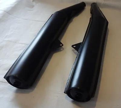 Moto Guzzi 850 Le Mans Exhaust Silencers - OEM Reproduction Stainless In Black • $694.56