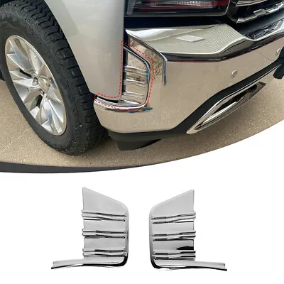 Front Fog Light Cover Trim Accessories For Chevy Silverado 1500 2019-2022 Chrome • $26.59