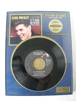 Elvis Presley  It's Now Or Never  Authentic 45 RPM Collector's Edition FRAMED • $7.99