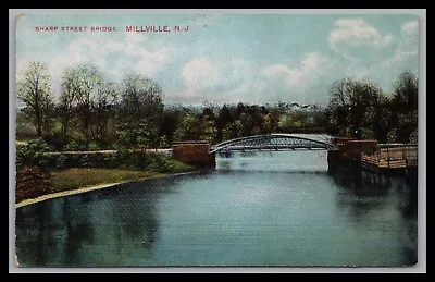 Vintage MILLVILLE NEW JERSEY SHARP STREET BRIDGE Maurice River Rural Scene DB • $9.99