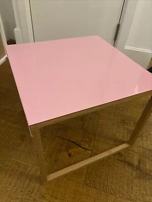 Habitat Small Pink Wooden Side Table • £5
