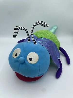 Manhattan Toy Plush Bug Hand Puppet Green Purple Shimmer Wings Blue • $17.10