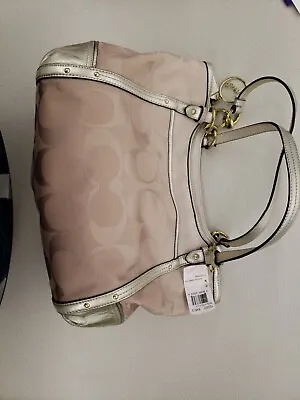 Coach Satchel Handbag Alexandra Chain Ombre Shoulder Bag Tote #F22527 BeigeGold • $119.99