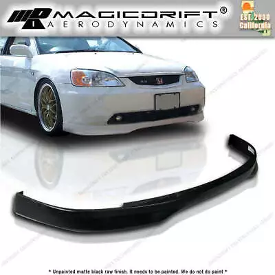 For 01-03 Honda Civic TR ITR Style USDM Front Bumper Lip Spoiler Polyurethane • $59.99