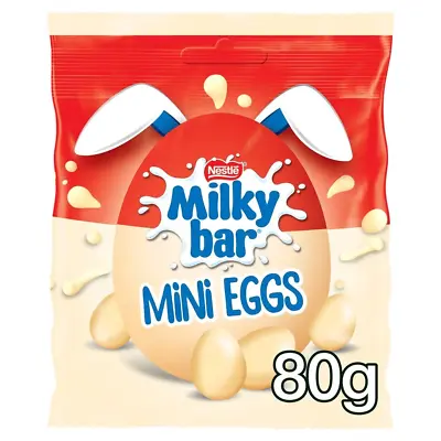 2 X Milkybar White Chocolate Mini Eggs 80g Best Gift For Easter • £14.09