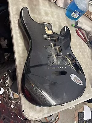 2000 Fender Squier Strat Starcaster Body Luthier Midnight Black Great For Build • $65