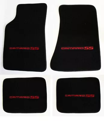 NEW! Black Carpet Floor Mats 1982 - 2002 Camaro Embroidered SS Logo In Red All 4 • $154.47