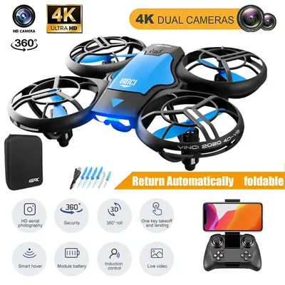 $79 • Buy 4D V8 Mini Drone With Camera For Kids, Remote Control Toys Gifts For Boys Girls.