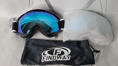 2 Findway Ski Goggles 100% UV Protection Snow Revo Blue VLT Is Men Or Woman NEW! • $24.99