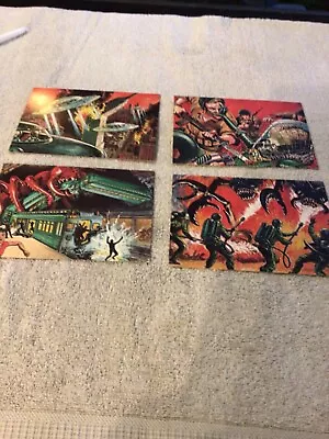 MARS ATTACKS SET Of 4 PREMIUM CARDS 1984 RENATA GALASSO NICE PAINTED ART MONSTER • $7.99