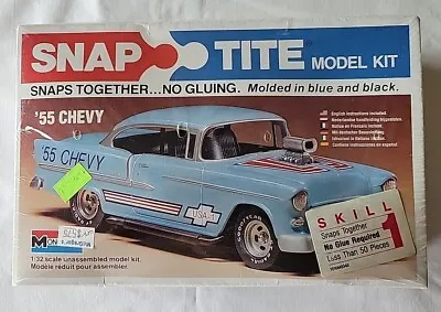 55 Chevy Monogram Snap Tite Model Kit 1/32 Scale New Sealed In Box From 1979 • $45