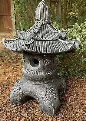 Stone Garden Detailed Large Japanese Pagoda Hand Cast Stone Ornament Gift • £94.45
