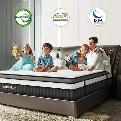 King Size Mattress Famistar 13 Inch Memory Foam Mattress In A Box • $349.99