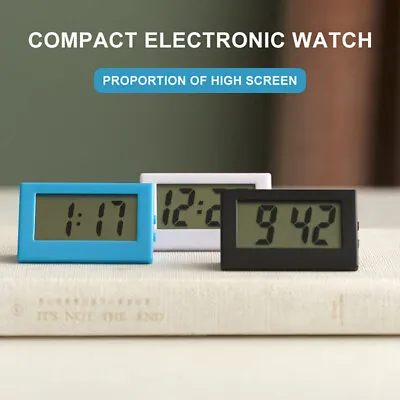 £3.23 • Buy Mini LCD Digital Table Dashboard Desk Clock Electronic Desktop Home Car Clocks