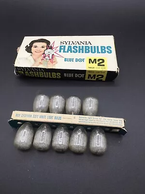 Vintage Sylvania Blue Dot Flash Bulbs M2 Lot Of 9 Bulbs Camera Retro Photography • $9.95