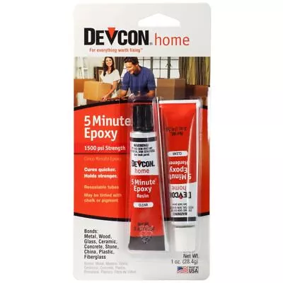 ITW Devcon 20545 Paintable 5 Minute Epoxy With 1500 Pounds Per Square Inch • $7.96