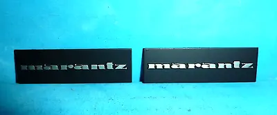 2 Marantz Metal Badges NOS 1 3/4in X 9/16in Aluminum OEM Free Shipping • $19.95