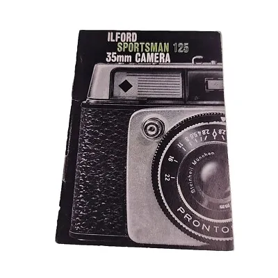 Ilford Sportsman 125 35mm Camera Original Vintage Book Booklet Manual Guide • £20