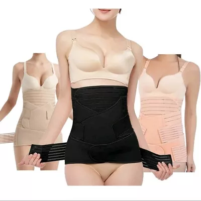 3-in-1 Postpartum Recovery Belt Belly Bands Maternity Postnatal Waist  Shaper • £17.99