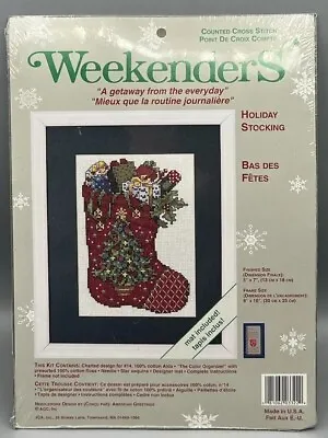 Vintage Weekenders Cross Stitch Kit Christmas Stocking Sealed New • $12.95