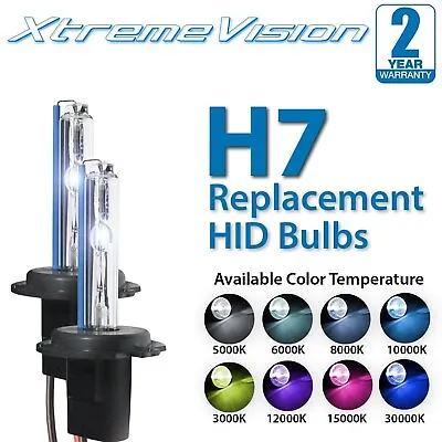 XtremeVision H7 HID Xenon Replacement Bulbs - 4300K 5000K 6000K 8000K 10000K • $13.99