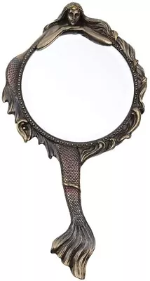Cold Cast Bronze Mermaid Vintage Style Hand Mirror • $45