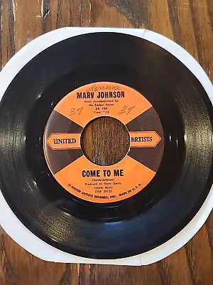 Marv Johnson - Come To Me / Whisper United Artists 45 7” *RARE Etched Error* • $8.92