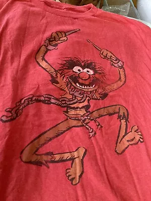 Muppets Animal T-shirt Disney Chain Party Band Music Beard Size XL Vintage • $25