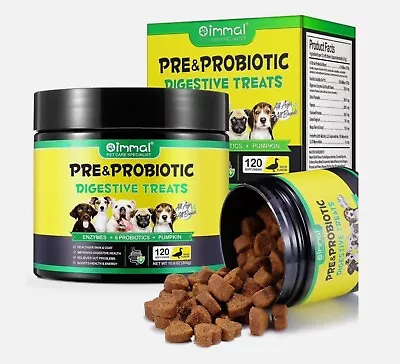 120 Oimmal PRE PROBIOTICS Food Dog Treats HEALTHY DIGESTION GUT 300g • £11.39