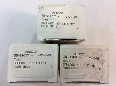 Lot Of Three (3) MEDECO 20-20097 26-04S Cylinders Schlage  S  Lockset ~ No Keys • $100