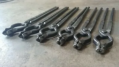 Blacksmith Tongs Forging Metal Working Tong Set Gooseneck Tongs Lot Of 6 Pcs • $127.41