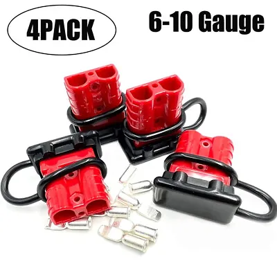 4X 50A 6-10 Gauge Battery Quick Connector Disconnect Wire Harness Plug For Car • $9.95