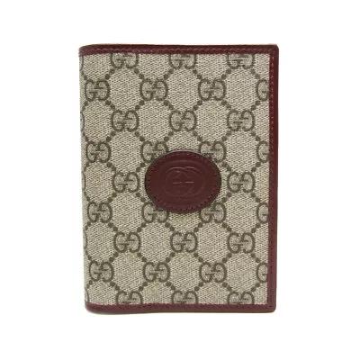 Gucci With Interlocking G GG 724562 PVC Leather Passport Cover BeigeBo BF570237 • $337.26