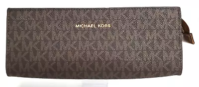 Authentic MICHAEL KORS Monogram Pencil Case Cosmetics Pouch Bag Excellent++ • £25.85